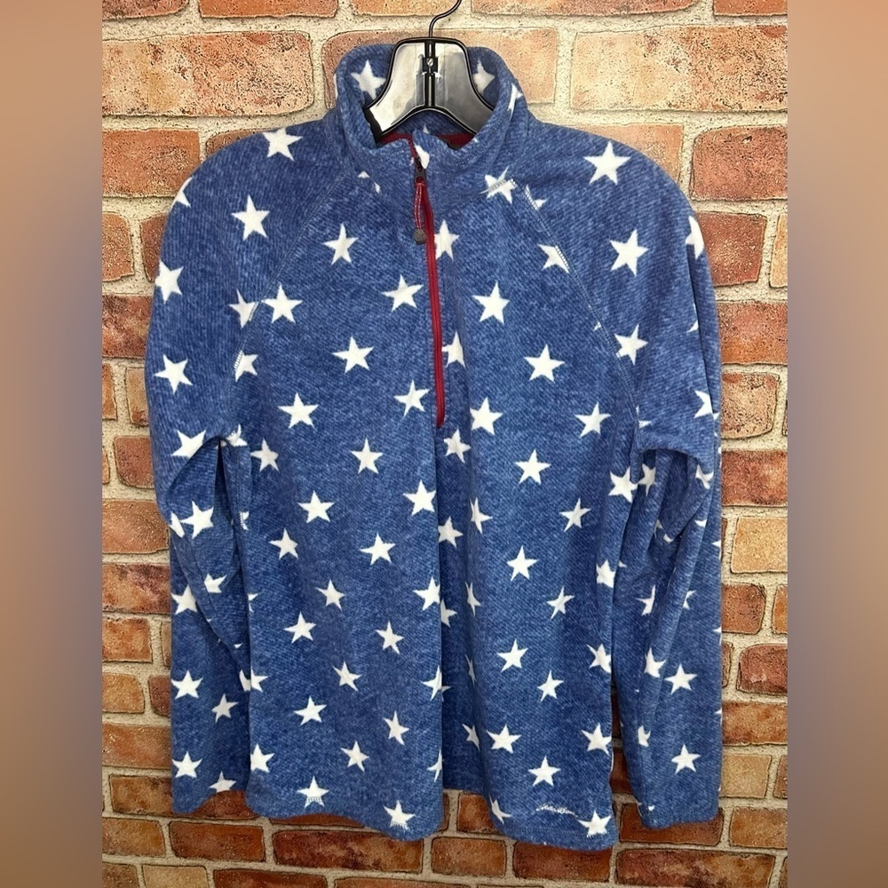 Fleece patriotic quarter zip pullover Eddie Bauer Women's Quest size L